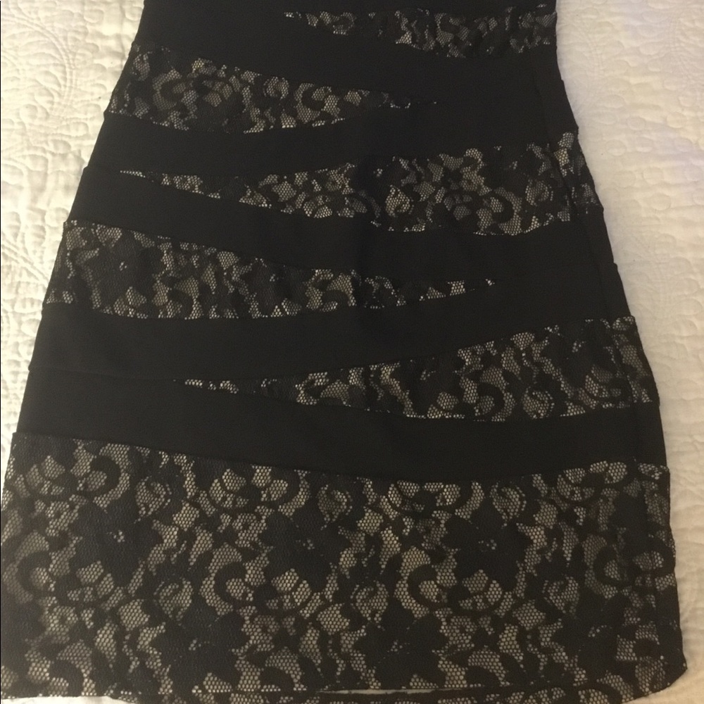 Lace dress with spaghetti straps